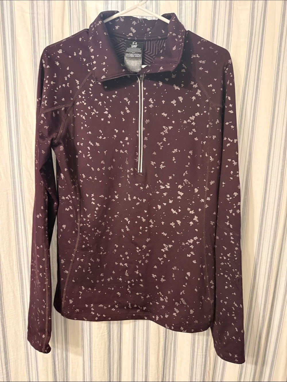 Under Armour Women's Half-Zip Pullover - Plum with Light Print